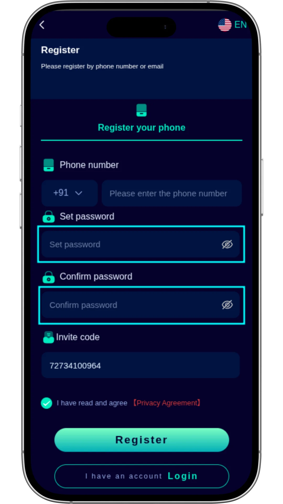 Jalwa Game registration — OTP verification